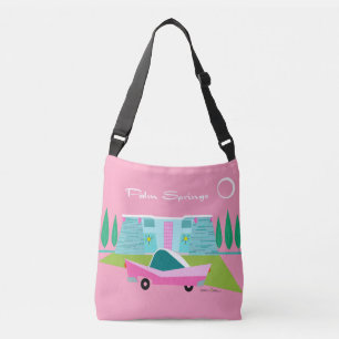 Retro Pink Palm Springs Tasche