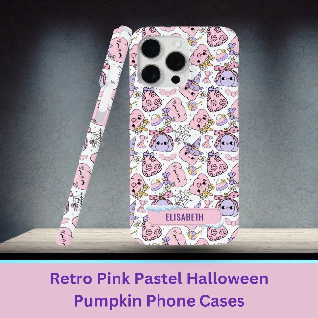 Retro Pink Pastel Halloween Pumpkin Phone Fälle Case-Mate iPhone Hülle (Retro Pink Pastel Halloween Pumpkin Phone Cases)