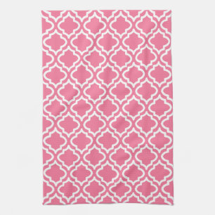 Retro Pink Pattern Küchenhandtuchgeschenk Geschirrtuch