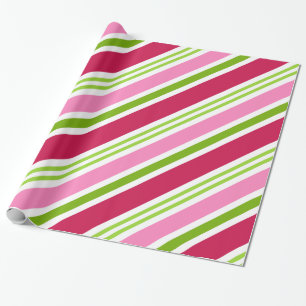 Retro Pink Red Candy Weihnachtswrapping Paper Geschenkpapier