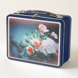 Retro Pink Rose Lunchbox