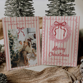 Retro Pink Rote Hand Dragezeichnete Krautschwanz W Feiertagskarte