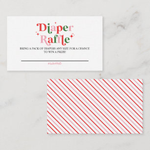 Retro Pink Santa Baby Dusche Windelwanne Begleitkarte