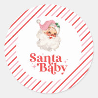 Retro Pink Santa Baby Weihnachtsdusche