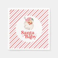 Retro Pink Santa Baby Weihnachtsdusche