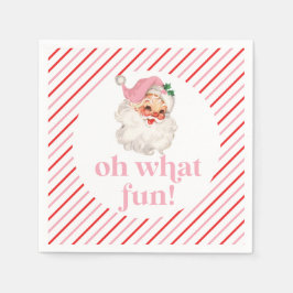 Retro Pink Santa Oh, was Spaß Serviette