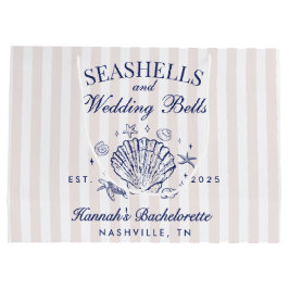 Retro Pink Seashells & Wedding Bachelorette Große Geschenktüte