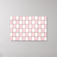 Retro Pink Sternexplosionen Wrapped Canvas