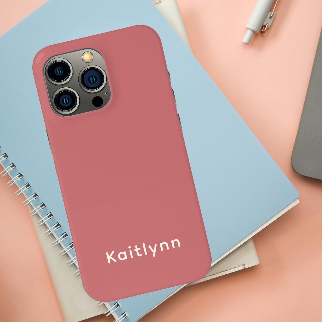 Retro Pink Stilvoll Einfach Minimalistisch Case-Mate iPhone Hülle (Von Creator hochgeladen)
