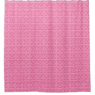 Retro Pink Trellis Duschvorhang