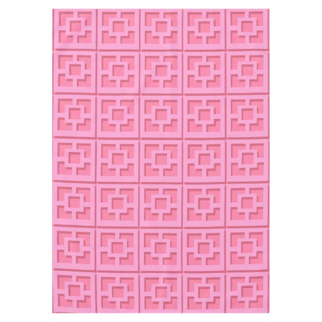 Retro Pink Trellis Tabletten Tischdecke (Vorderseite)
