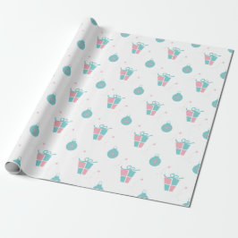 Retro Pink und Aqua Geschenkboxen Wrapping Paper Geschenkpapier