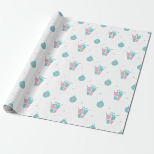 Retro Pink und Aqua Geschenkboxen Wrapping Paper Geschenkpapier