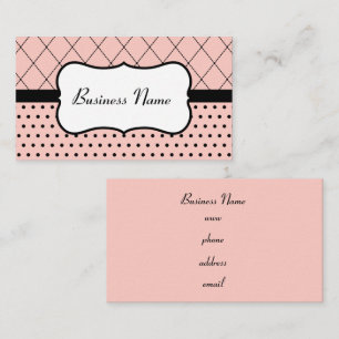 Retro-Pink und Schwarze Visitenkarten Visitenkarte