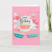 Retro Pink Vintag Pyrex Collector Geburtstag