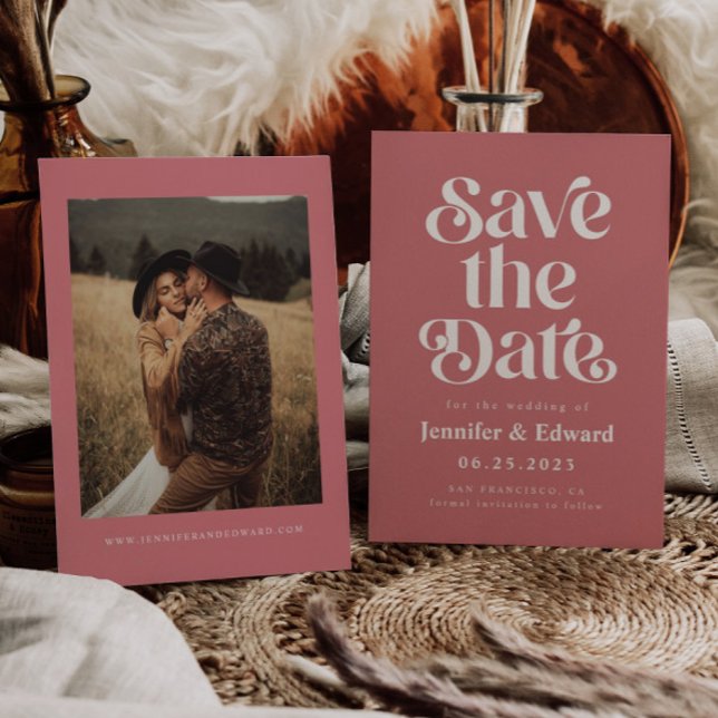 Retro Pink Wedding Save the Date (Von Creator hochgeladen)