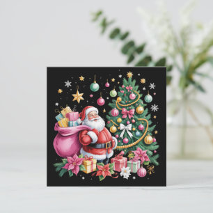 Retro Pinker Weihnachtsmann Coquette Weihnachten S
