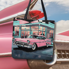 Retro-Pinkes Auto der 1950er Jahre Mittelklasse-Di