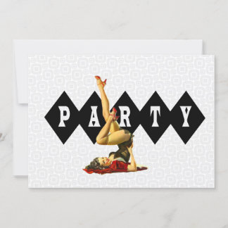 Retro Pinup Girl Party Einladung