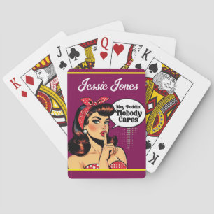 Retro Pinup_ Hey Pudding Spielkarten