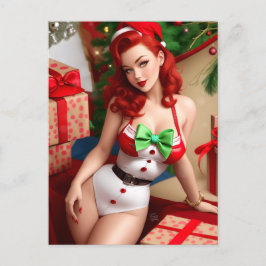 Retro Pinup Holiday Postkarte