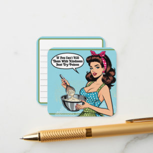 Retro Pinup_ mit Freundlichkeit Begleitkarte