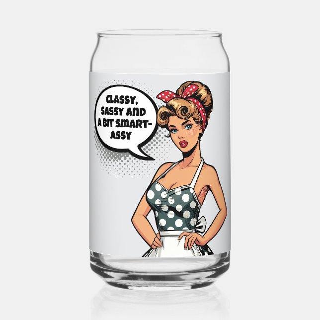 Retro Pinup_ Smart Assy Dosenglas (Vorderseite)