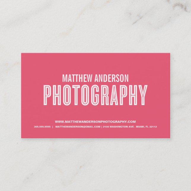 RETRO %PIPE% FOTOGRAFIE-VISITENKARTE VISITENKARTE (Vorderseite)