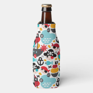Retro Piratenillustrationssegeln Flaschenkühler