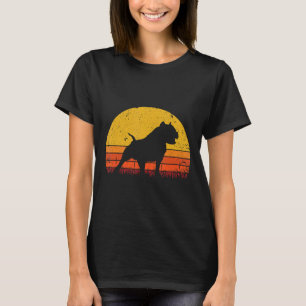 Retro-Pitbull-Shirt Hundemama Hund Papa Geschenk V T-Shirt
