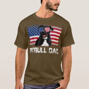 Retro Pitbull Vater Hund Lover Besitzer Vatertag A T-Shirt