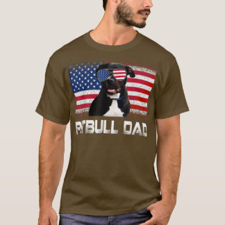 Retro Pitbull Vater Hund Lover Besitzer Vatertag A T-Shirt