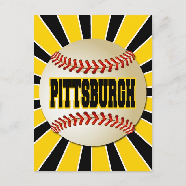 RETRO PITTSBURGH BASEBALL POSTKARTE (Vorderseite)