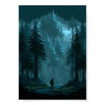 Retro-Pixel-Art einsamer Reisender in einer schnee