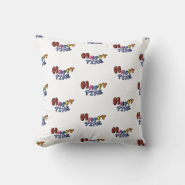 Retro Pixel Art Happy Time | 8-Bit-Typografie Kissen