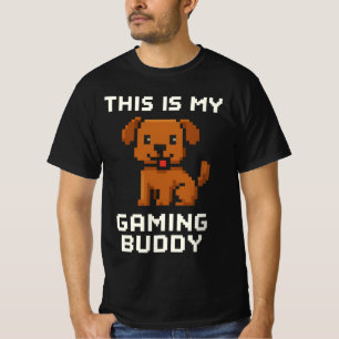 Retro-Pixel-Art-Hund – „Das ist mein Gaming-Kumpel T-Shirt
