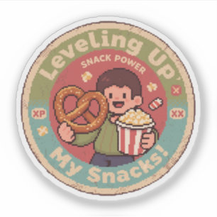 Retro-Pixel-Art: Meine Snack-Verpackungen aufmotze Aufkleber