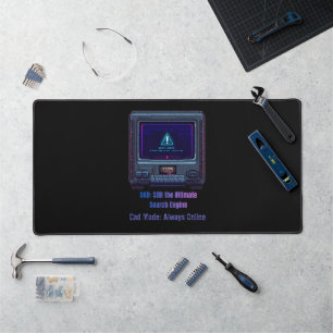 Retro-Pixel-Art-Tech-Vater personalisiertes Gesche Schreibtischunterlage