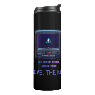 Retro-Pixel-Art-Tech-Vater personalisiertes Gesche Thermosbecher