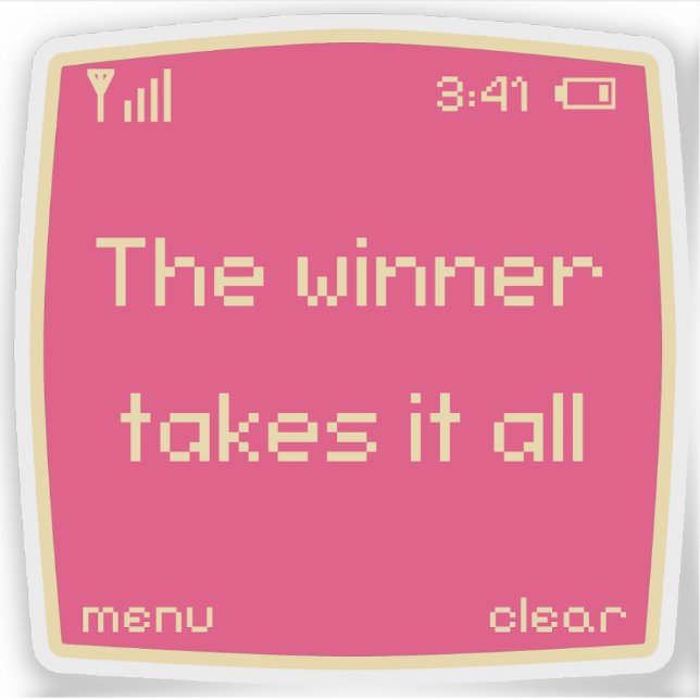  Retro Pixel  Aufkleber (Vorderseite)