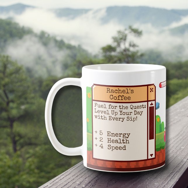 Retro Pixel Gaming Personalisiert Kaffeetasse (Von Creator hochgeladen)