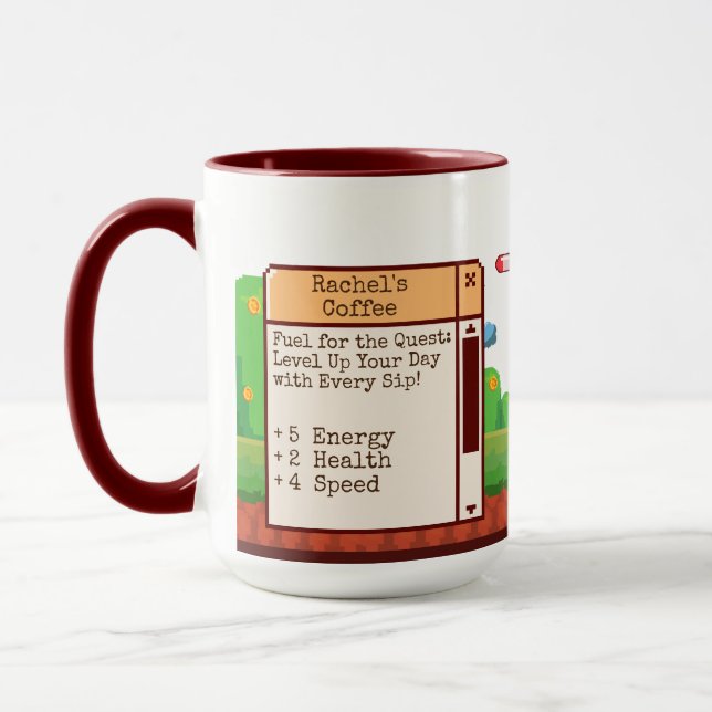 Retro Pixel Gaming Personalisiert Tasse (Links)