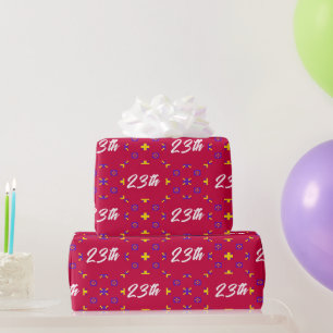 Retro-Pixel-Geometrisches Muster Benutzerdefiniert Geschenkpapier