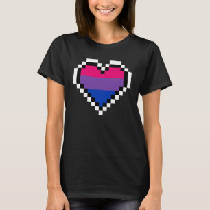Retro Pixel lgbt Bisexuality-Stolzkunst T-Shirt