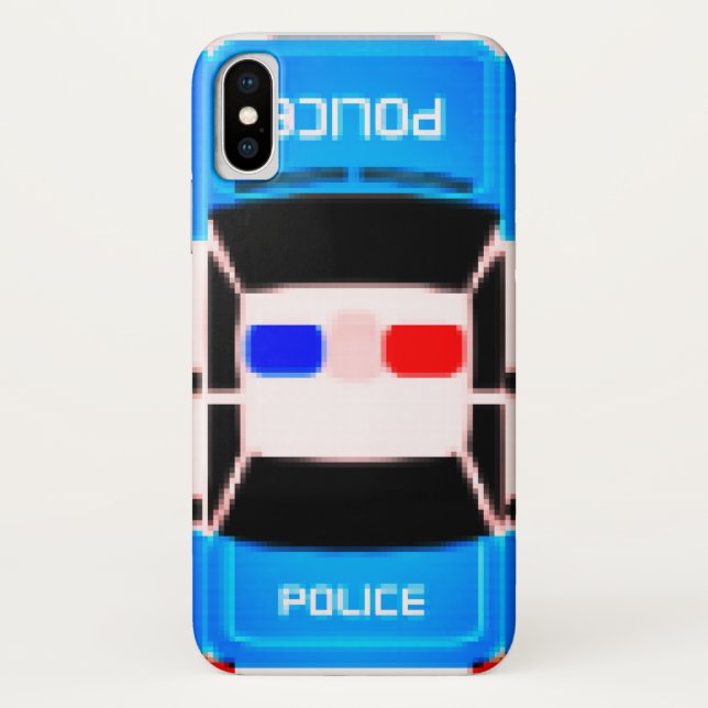 Retro-Pixelpolizei Case-Mate iPhone Hülle (Rückseite)