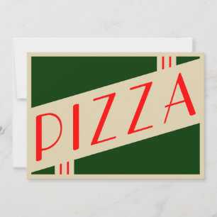 Retro-Pizza Einladung
