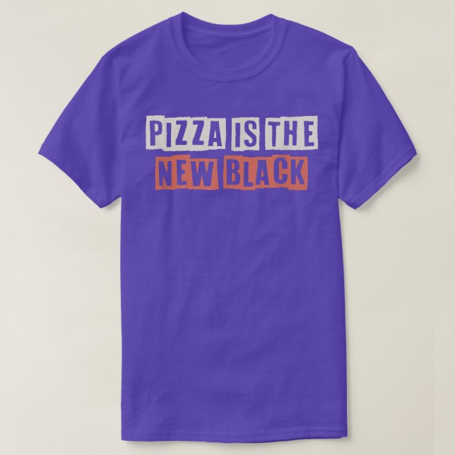 Retro Pizza ist die neue schwarze Mama T-Shirt (Design vorne)