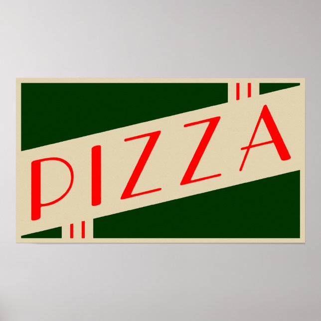 Retro-Pizza Poster (Vorne)