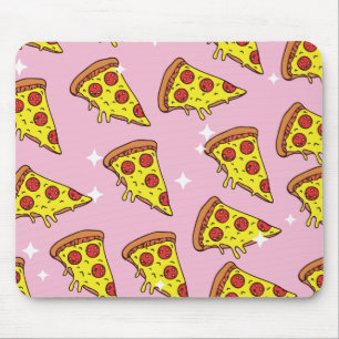 Retro-Pizza-Stücke nahtloses Muster Mousepad