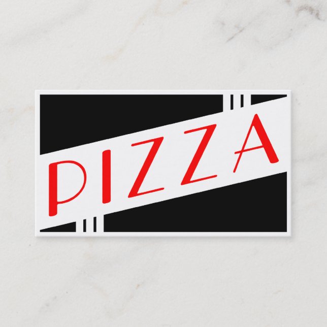 Retro Pizzakundenloyalität Treuekarte (Vorderseite)